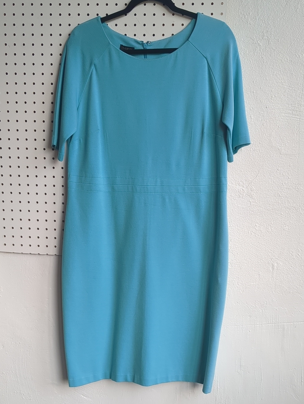 Talbots Aqua Short-Sleeve Midi Dress